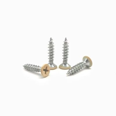 Sekrup Furnitur Cat Self-Tapping Cat Warna yang Disesuaikan Sekrup Silang Countersunk