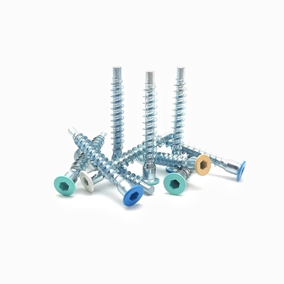 Sekrup Furnitur Perbaikan Lurus - Sekrup Ulir Rol Heksagonal Bagian Dalam Ulir Rol Sadap Kepala Countersunk