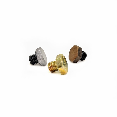 Baja tahan karat Eksternal Hexagon Screw Full Tooth Bolt Dilapisi dengan Dekorasi Seng Berwarna