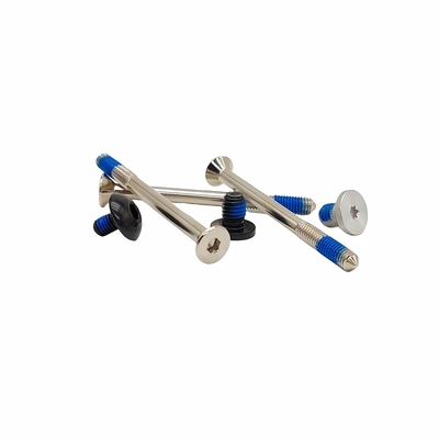 Custom Hexagon Dispensing Screws Dilapisi dengan Blue Glue Bolts Anti-Minyak