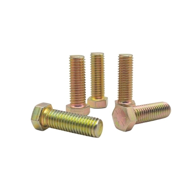 M10*30 Perlindungan Lingkungan Warna Seng Eksternal Hexagon Bolt Elektroforesis Hitam Hexagon Full Tooth Screw