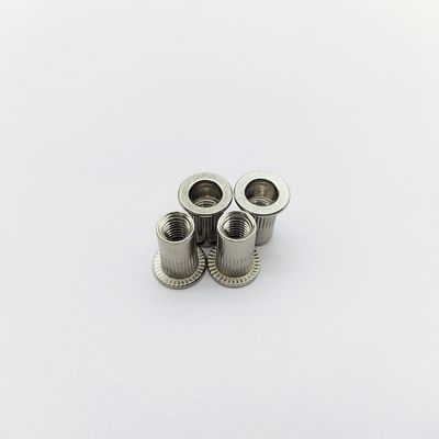 304 Baja tahan karat Countersunk Rivet Nuts M4 sampai M8 untuk panel tipis